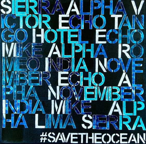 Save our oceans No. 5921a Typography