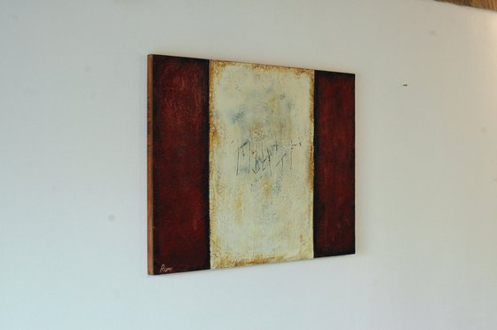 "Runes III". Encaustic.