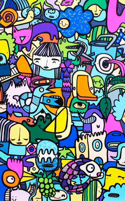 Teeming Town - XL Artwork by Kev Munday