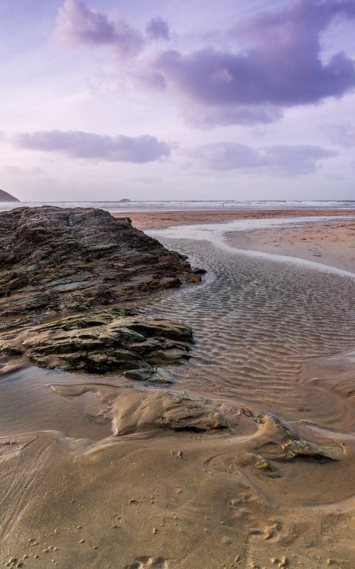 Polzeath beach near Pentireglaze Haven Cornwall England UK. Kernow. by Paul Nash