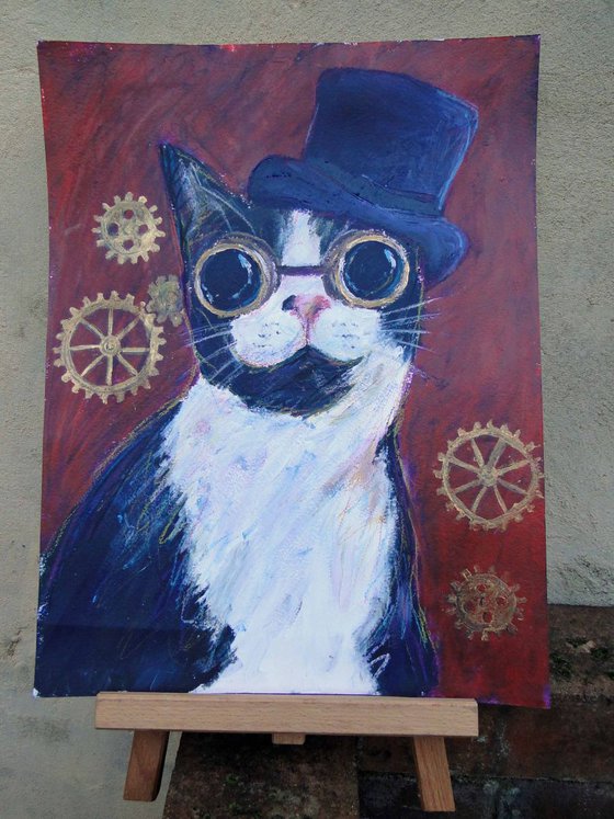 Steampunk Topper Cat