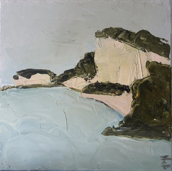 Wild cliffs seascape mountains
