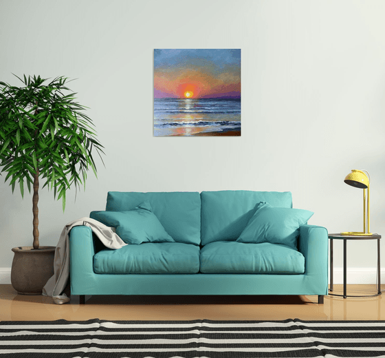 Bright Sunrise over the Sea