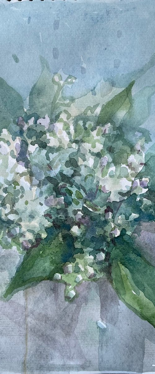 Lilies of the Valley, an original watercolour artwork handmade by Roman Sergienko