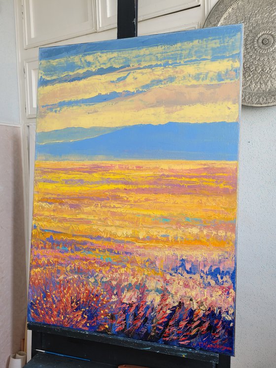 Orange Field 50x70cm.