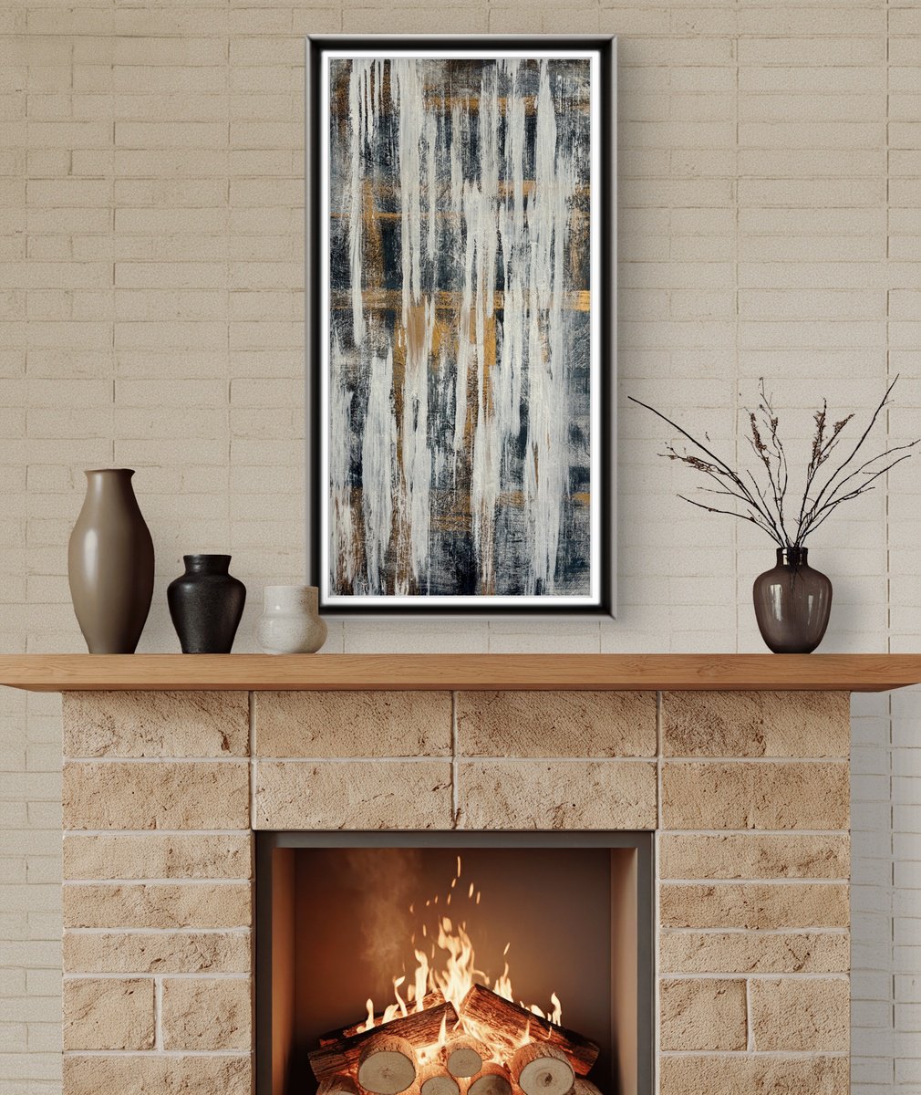 White Drift 50X100X2 Cm By Exclusive Arts, 20 X 39, Artwork For Sale On Artfinder