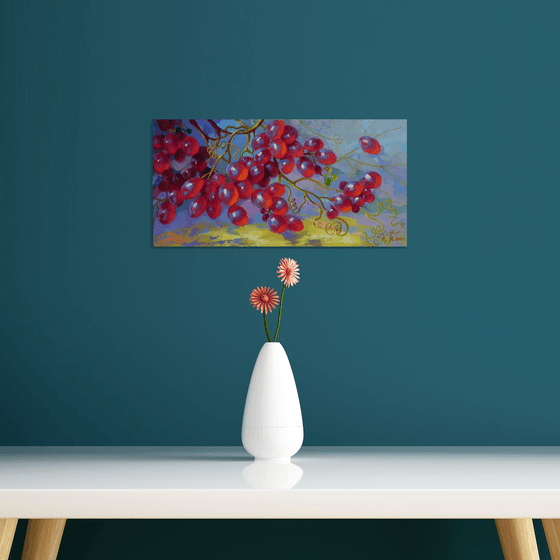 "Grapes" Original art Kitchen decor 2021