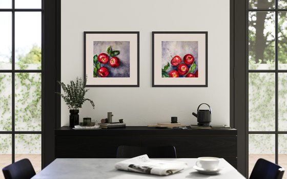 Red Apples on Cement v2