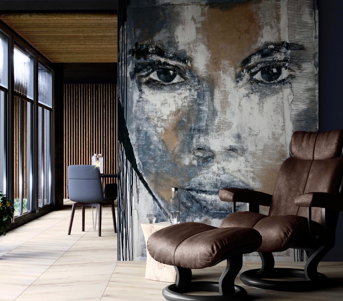 XXL Portrait Wallpaper no. 1115 Limited Art Edition of 10 by Anita Kaufmann