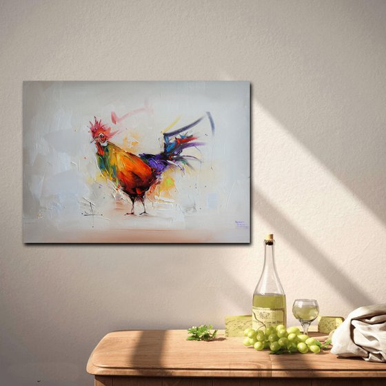 The  happy rooster