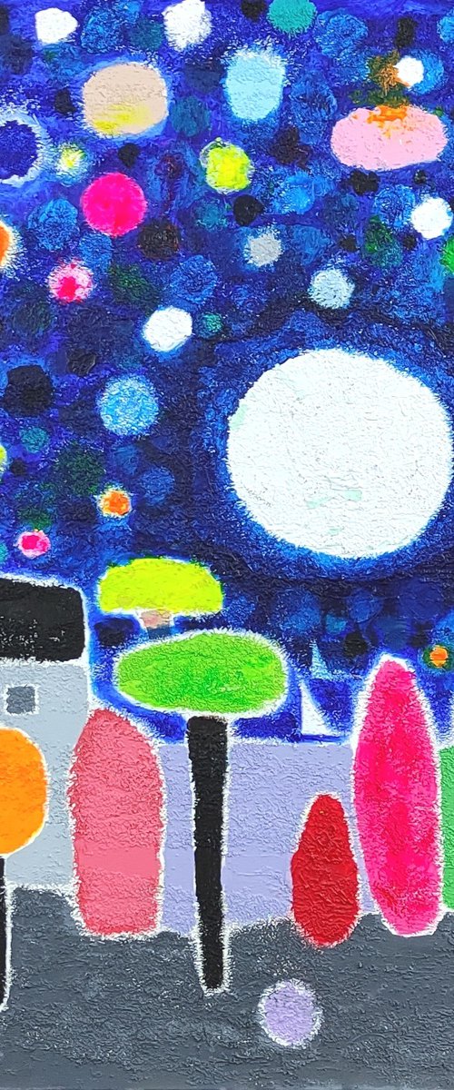 Starry Night (pop, nature, impressionism) by Alejos