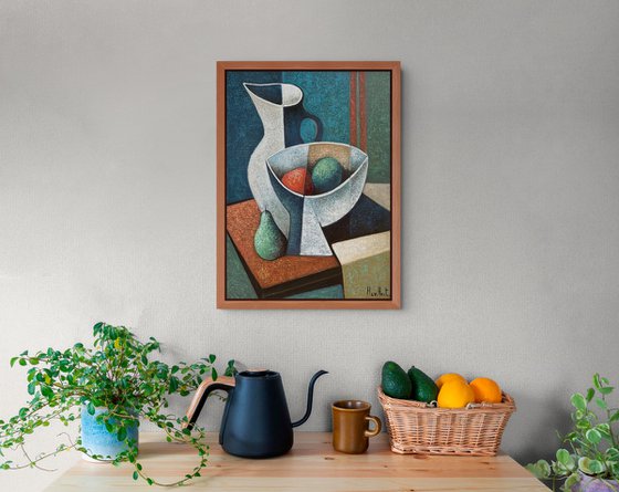 Cubist Still Life in Blue