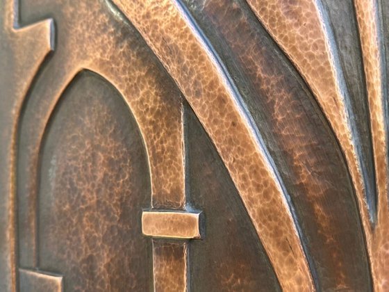 "The Architect's Garden" Copper Wall Relief