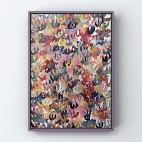 Agaves. Original abstract paintig by Ilaria Dessí