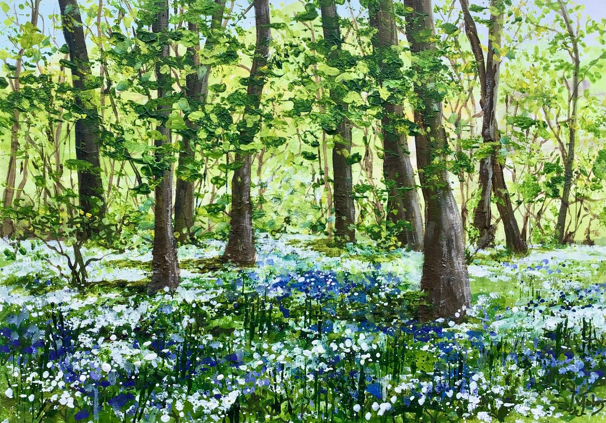 Wild Garlic and Bluebell Woods by Valerie Jobes