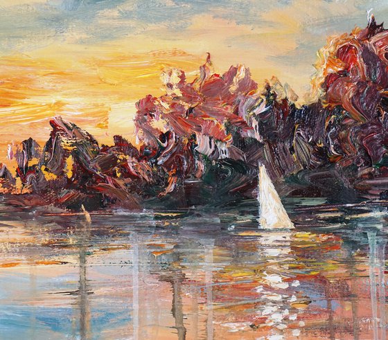 Romantic Sail Boat B 1 / Oil