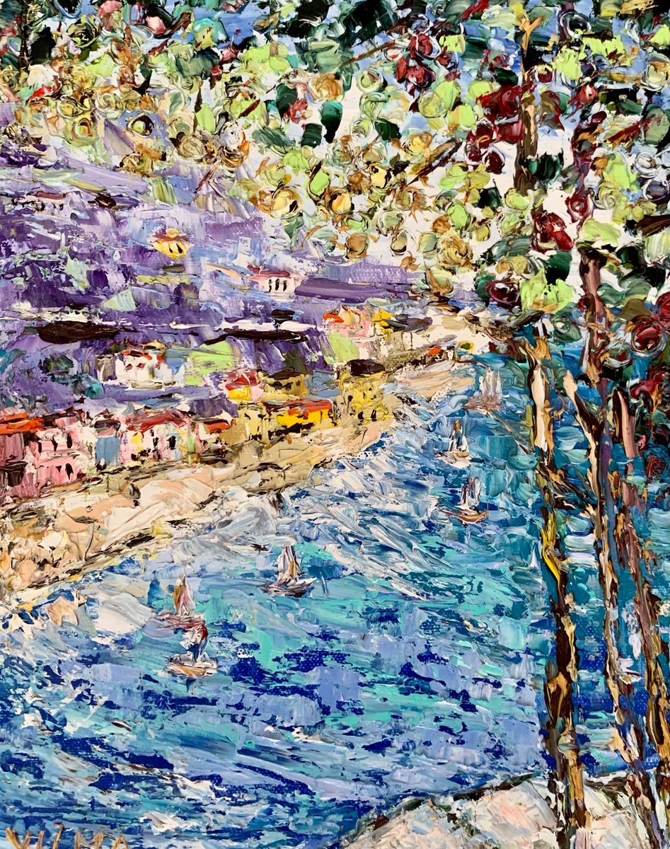 Capri Seascape By Vilma Gataveckien?, 9 X 12, Artwork For Sale On Artfinder