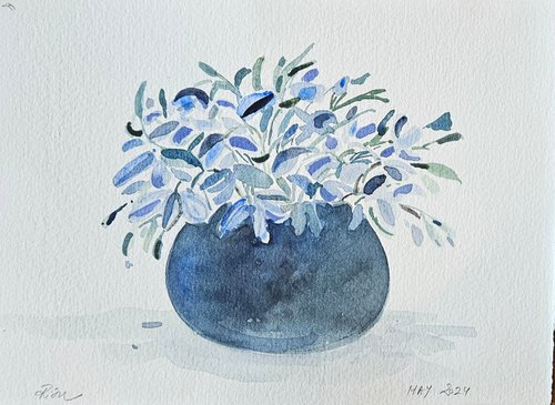 Blue Vase by Ritu