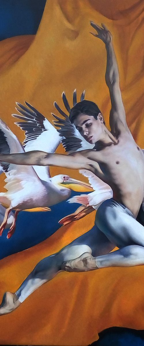 Dancing with Pelicans by Tatiana Rezvaya