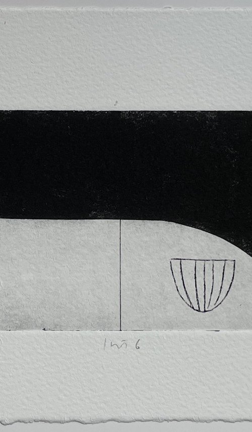 Quiet Interior No.6 drypoint print by Francesca Iannaccone