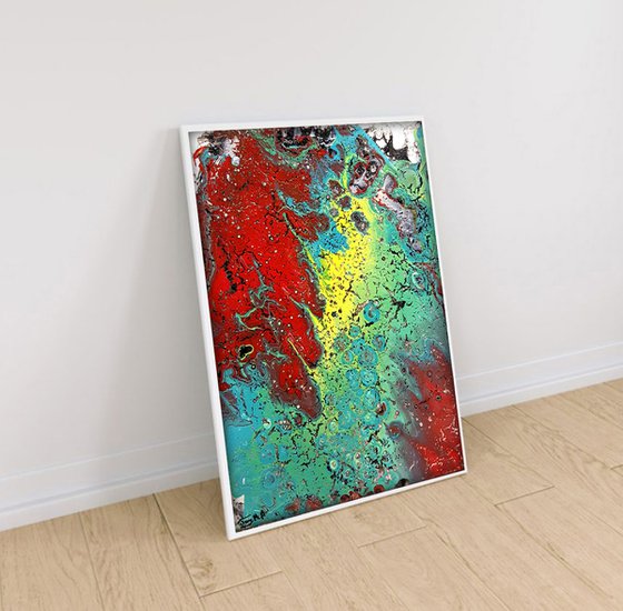 Fluid Abstract, Fluid Original Art, Fluid Acrylic, Small Wall Art, Fluid Art Painting, Original Acrylic Fluid Painting, Abstract Acrylic