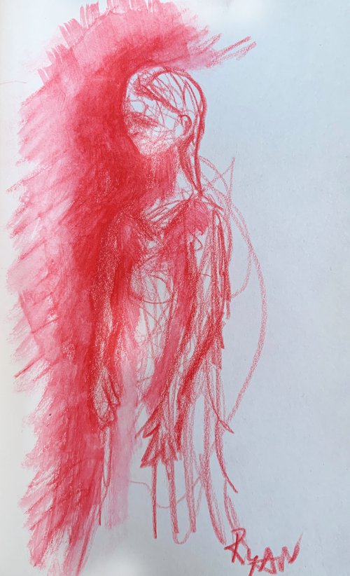 Small Portrait Of A Girl in Red by Ryan  Louder