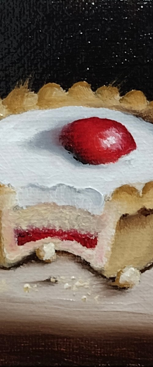 Little Bakewell tart still life by Jane Palmer Art