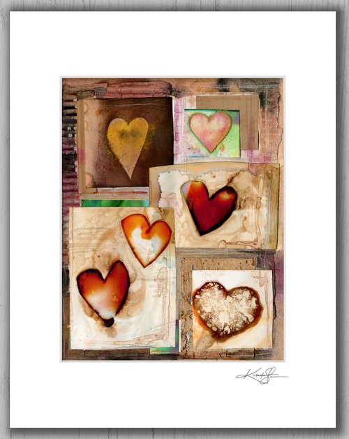 Heart Encounters 4 - Mixed Media Collage by Kathy Morton Stanion by Kathy Morton Stanion