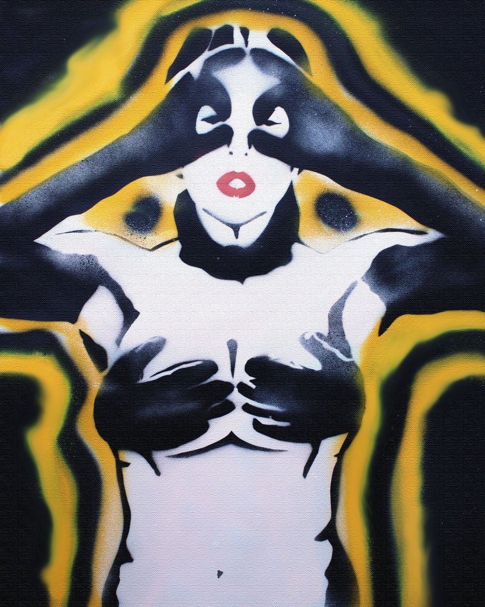 Urban And Pop Painting , Gaga Rorschach? (Bc) By Juan Sly, 23 X 30, Artwork For Sale On Artfinder