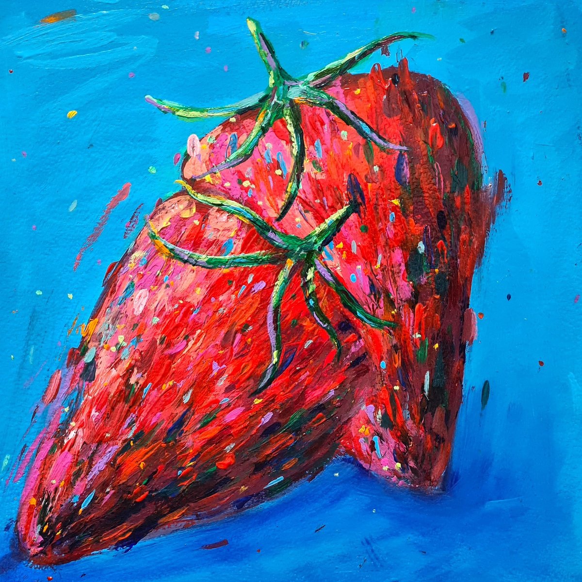  Strawberries By Dawn Underwood, 10 X 10, Artwork For Sale On Artfinder