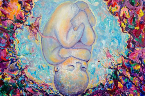 The birth of life - original oil painting