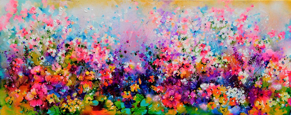 I Ve Dreamed 50 Cottage Spring Flower Field Acrylic Painting By Soos   3942d375a68c496f86f7751cf316809f Opt 