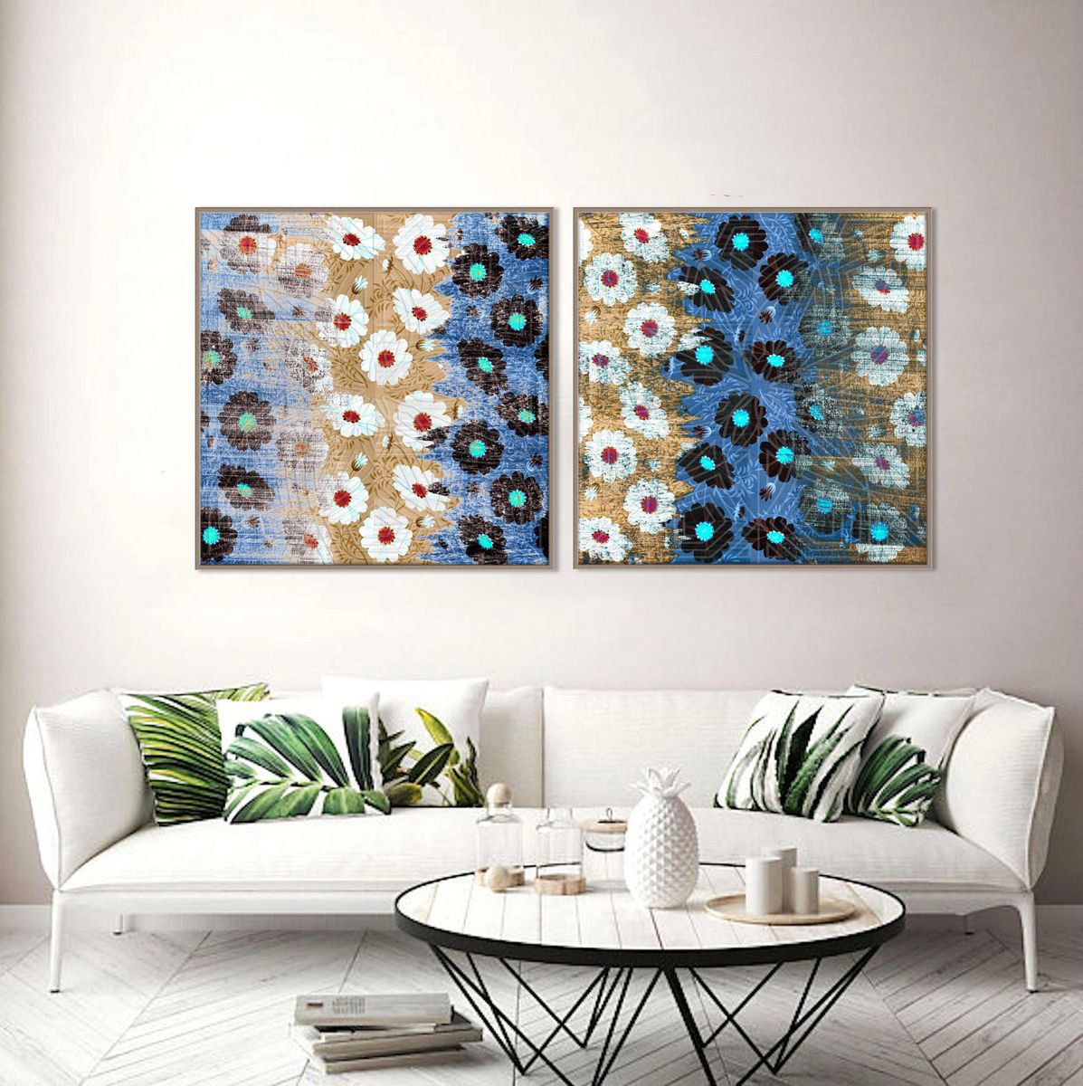 Abstract Botanical Giclee Print By Sumit Mehndiratta, 80 X 40", Siosa, Original Artwork