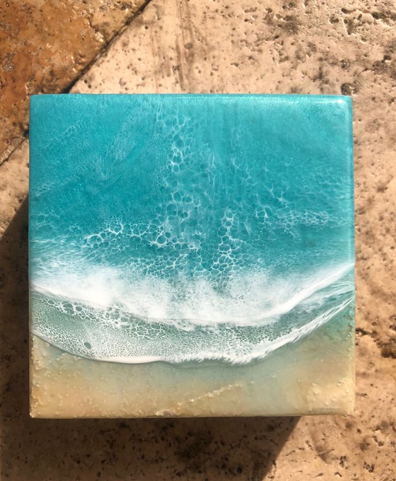 White Sand Beach #20 Miniature Painting Gift idea