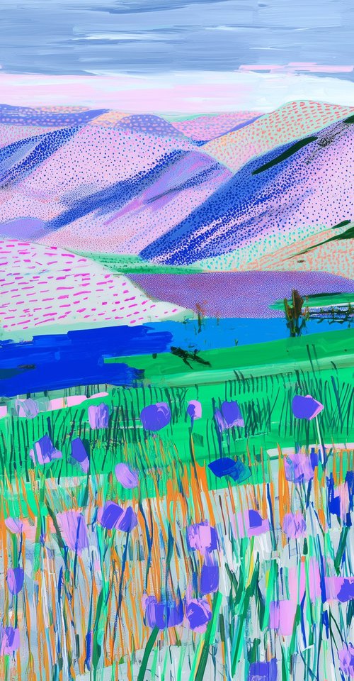 Lavender Hills and Wildflowers by Alina Timoshenko