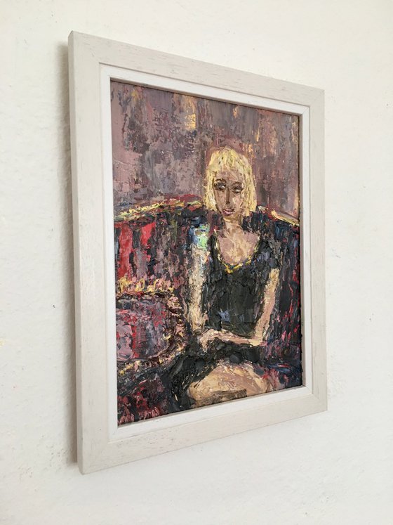 Girl with glass sekt