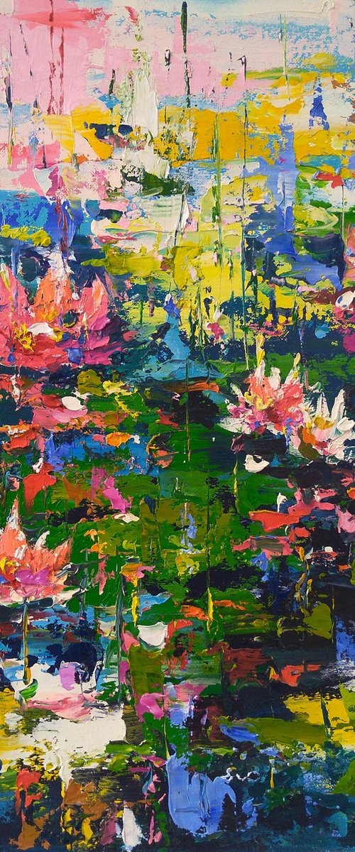Abstract landscape  (Water lilies) by Andrej  Ostapchuk