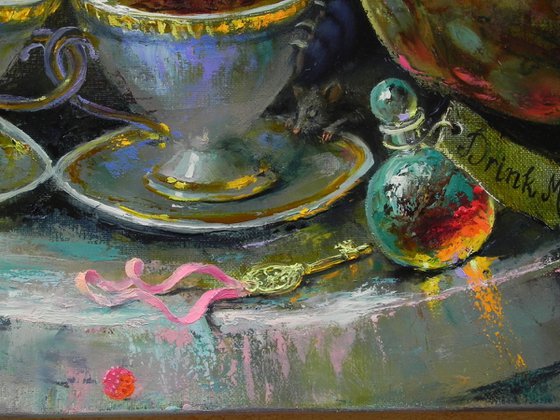 "Mad Tea Party" Original Surreal Art