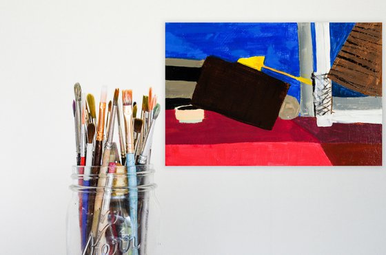 Blue and Red Still Life