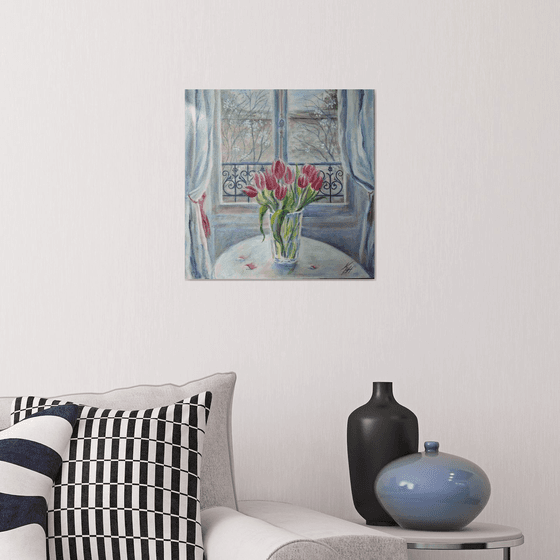 French window in spring