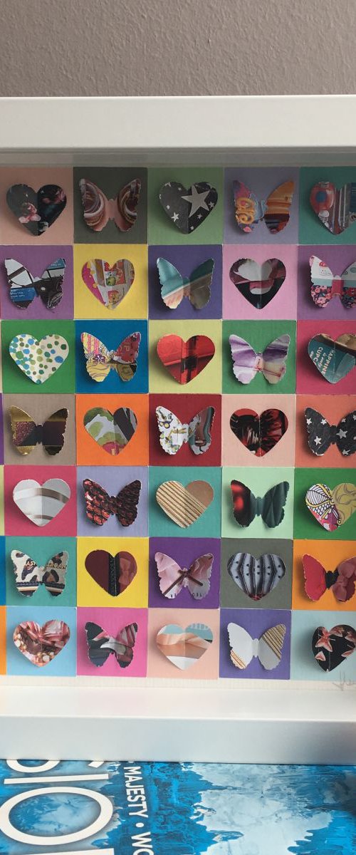 I love Butterflies (Small Frame) by Hernan Reinoso