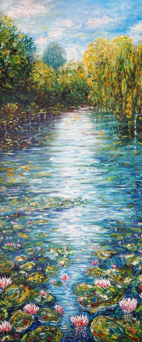 Magical Water Lilies C 1 / Oil by Peter Nottrott