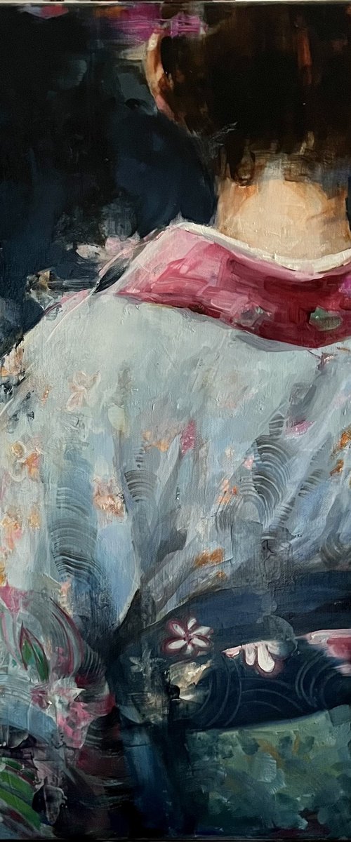 GIRL IN BLUE KIMONO by Elena Mashajeva-Agraphiotis