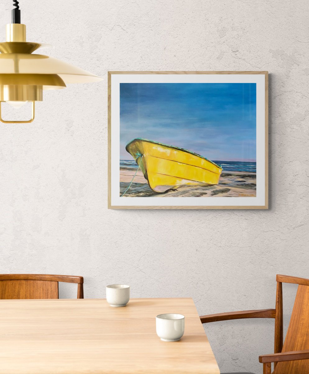 Photorealistic Landscape Acrylic Painting By Fabian Bertona, 24 X 20, Sunny Days, Original Artwork