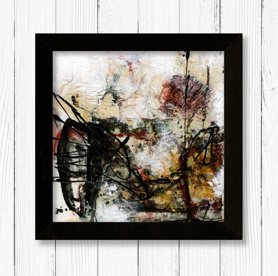 Rituals In Abstract 6 - Framed Mixed Media Abstract Art by Kathy Morton Stanion