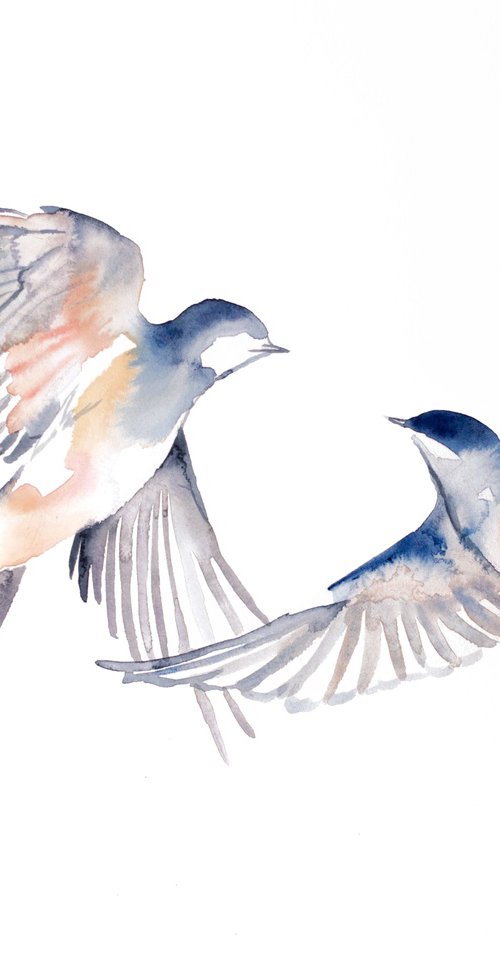 Swallows in Flight No. 44 by Elizabeth Becker
