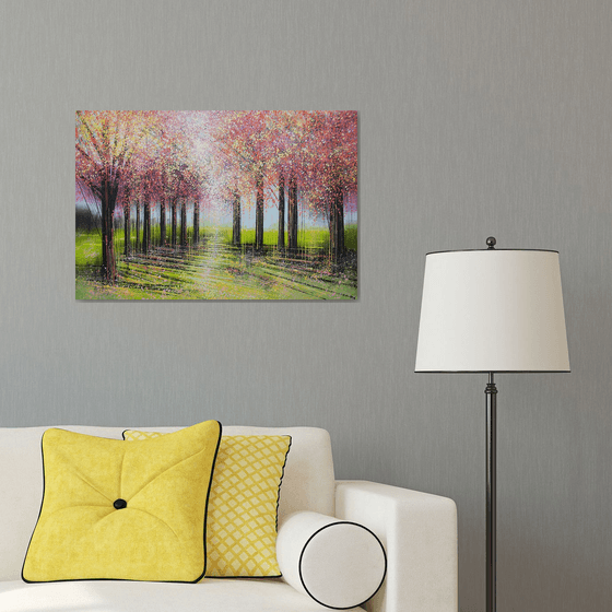 Light Through Spring Blossom Trees