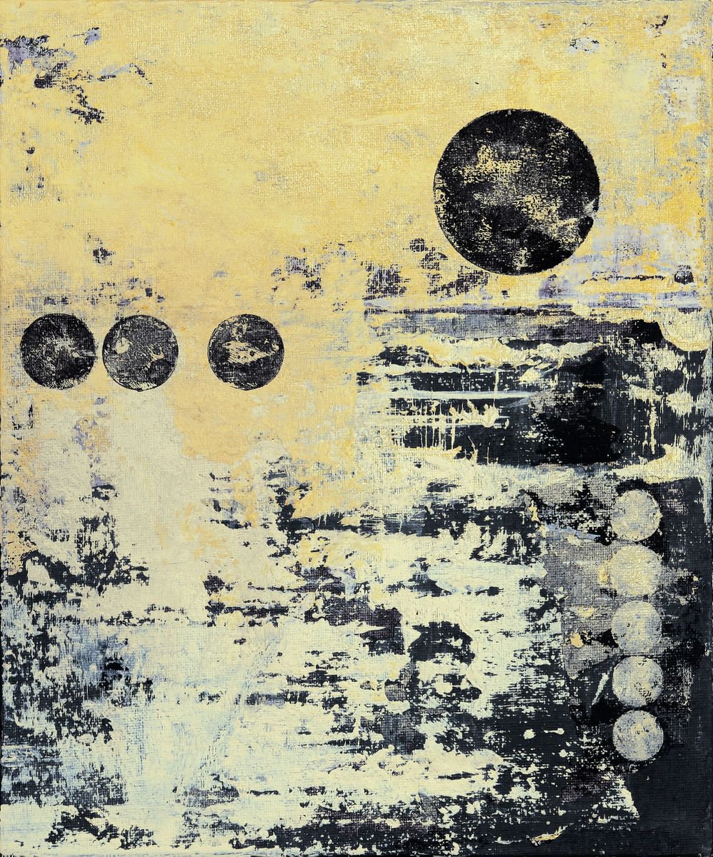 Abstract Acrylic Painting By Petr Strnad, 10 X 12", Episode 2, Original Artwork