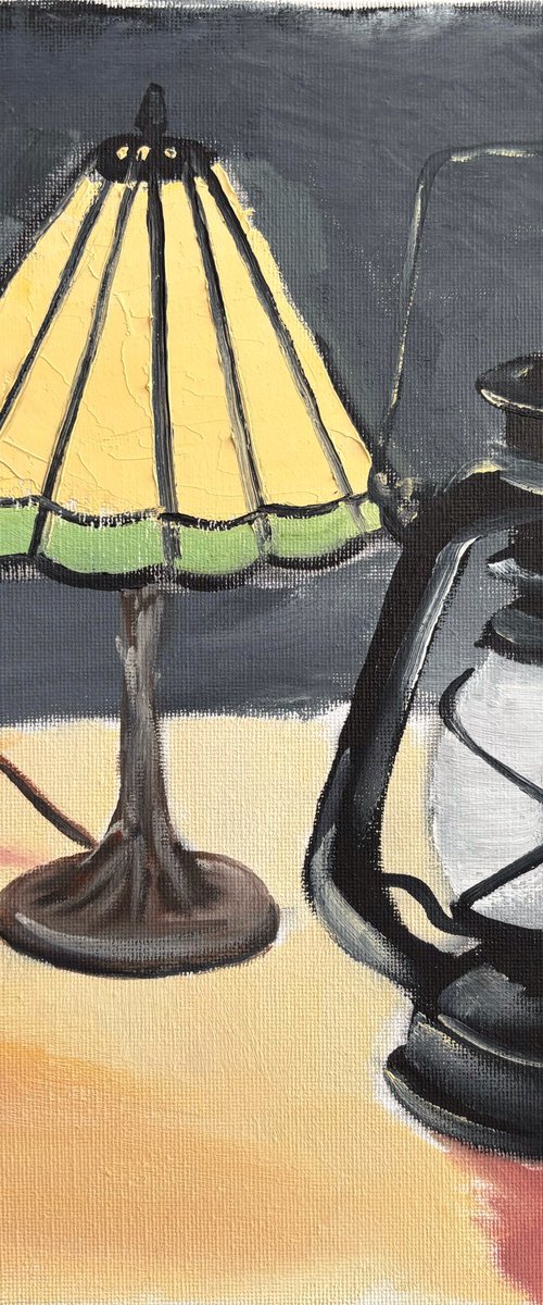 Two lamps, still life by Dmitry Fedorov