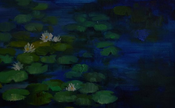 Lily pond. Sleeping